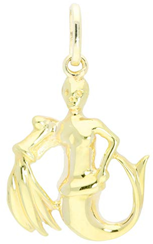 My Gold Damen Herren Kinder Sternzeichen Anhänger Wassermann Gold 333 (Ohne Kette) Echtes Gelbgold (8 Karat) 25mm x 14mm Zodiac Basic A-05976-G301-Was