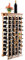 RELAX4LIFE Portabottiglie per Vino in Legno di Pino, Scaffale Grande Portabottiglie per Vino con 40 Posti, Cantinetta per Bottiglie di Vino, Cantinetta Scaffale Porta Vino, Legno Naturale