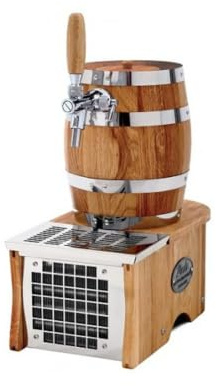 ich-zapfe.de Komplett Set - Soudek 20, Trockenkühlgerät Bierfass Optik, Bierkühler, Zapfanlage, Bierzapfanlage 1-leitig, 20 Liter/h, Green Line, Zapfkopf:Flach
