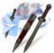 Gladius – römisches Schwert, Brieföffner mit Scheide, 26,5 cm lang, Miniatur-Gladiatorenschwert, Geschenk und Merchandise für Ihr Zuhause und Bürozubehör (Silber)