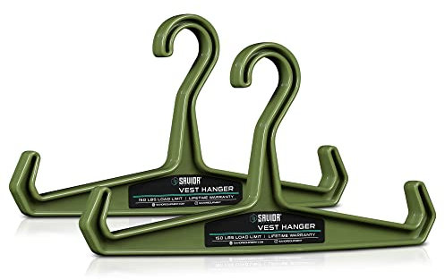 Savior Equipment Multi-Purpose Heavy Duty Hanger 2-Pack, 150 lbs Load Capacity High Impact Plastic for Tactical Vest Scuba Military Police Survival Gear Hanger