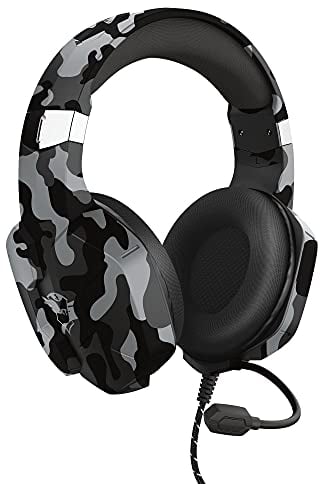 Trust Gaming GXT 1323 Altus Cuffie Gaming, Over Ear, Controllo del Volume, Cavo Adattatore per PC, Nintendo Switch, PS4, PS5, Xbox One, Xbox Series X – Nero Mimetico