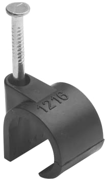 Debflex 700428 Cable Tie - Electric Cable Attachment and Connection - Cable Tie - Fixing Nail - Wire Tie Diameter 12 A 16 mm Black Pack of 25