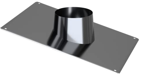 Kratki Dachabdeckung 15° 100/150 für Gaskamininstallation, aus Edelstahl Wandstärke 0,4-0,5 mm, Abgas- und Schornsteinelement für Temperaturen bis zu 450 °C