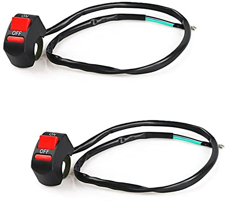Universal Motorrad-Tuning-Teil Handle Schalter,ON/Off Schalter Motorrad Lenker Schalter,Motorrad Lenkerschalter,Für die meisten Motorräder mit 7/8 Zoll (22 mm) Lenker,2PCS