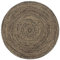 vidaXL Teppich Handgefertigt Jute Wohnzimmerteppich Juteteppich Handwebteppich Bodenmatte Schlafzimmer Wohnzimmer Flur Schwarz Braun 180cm