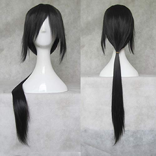 Perücken 80 cm lang synthetische Cosplay Perücke Skunks Aph Black APH Yao Uchiha Itachi Kostüm Perücken