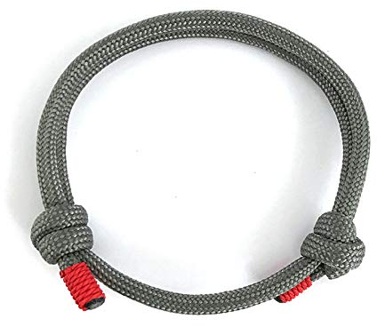 OLGER Armband Herren,Mode Paracord Armband Surfer Segel Seil Dunkelgrau Braslets Für Damen Herren Minimalistisch Verstellbares Braclet Thread Braslet