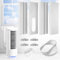 Kit de ventilación portátil de ventana de CA, kit de sellado de ventana de CA, kit de ventana de aire acondicionado portátil, longitud ajustable de 17 a 60 pulgadas para ventana deslizante, kit