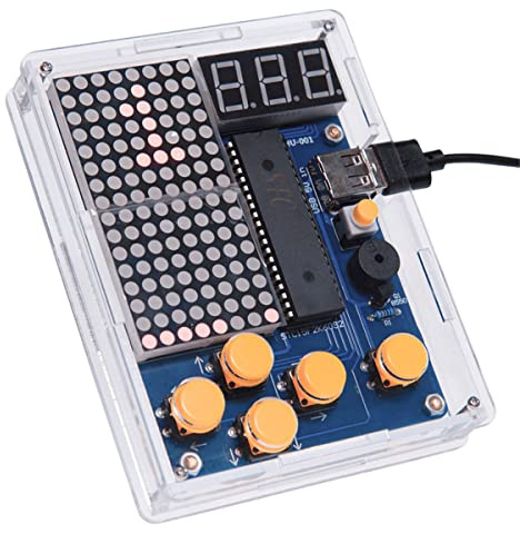 POFET Handheld Retro Games Console Soldering Practice kits Support USB for Beginners Learning to Solder