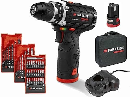 Parkside Performance - Avvitatore a batteria PBSPA 12 + 2 batterie caricatore per trapano Set borsa X 20 V Team