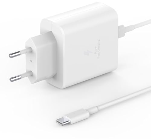 BIUBOTY 45W USB C Caricatore Rapido Compatible con Samsung Galaxy S23 Ultra 5g, S22 Ultra, S20 Ultra, S23+, S22+ USBC Presa Carica Alimentatore Tipo C Spina Ricarica Adattatore con 1.5M Cavo