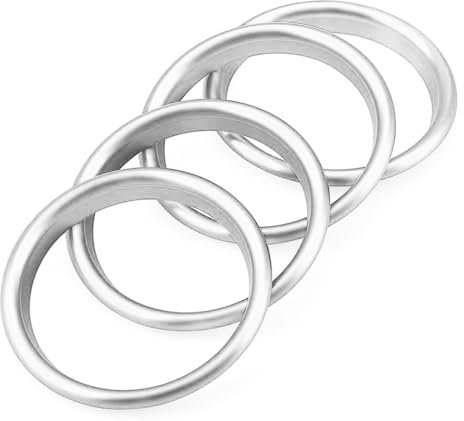 KUNIO 4Pcs Auto Lüftungsringe Klimaanlage Dekoration Ring passt für Audi A3 S3 Q2L Lüftungsdüsen Auto Luftauslass Aufkleber Innenraum Aluminiumlegierung Lüftungsdüsen Zubehör Außenring Silber