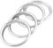 KUNIO 4Pcs Auto Lüftungsringe Klimaanlage Dekoration Ring passt für Audi A3 S3 Q2L Lüftungsdüsen Auto Luftauslass Aufkleber Innenraum Aluminiumlegierung Lüftungsdüsen Zubehör Außenring Silber