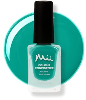 Mii Colour Confidence Quick Dry Nail Polish | Long Lasting Nail Polish & Fast Drying Nail Polish | Nail Strengthening Polish with Nourishing Formula | 14ml Nail Paint | Positively Playful, Jade Green