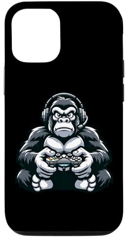iPhone 12/12 Pro Funny Gorilla Gamer Video Games Boys Girls Kids Case