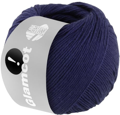LANA GROSSA Glamcot | Zart glänzende, multifile Baumwoll-Viskosemischung | Handstrickgarn aus 60% Lyocell (Tencel TM) & 40% Baumwolle | 50g Wolle zum Stricken & Häkeln | 155m Garn FB 21