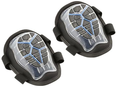 Högert Technik - NOAH schützende Knieschützer gel schwarz uni (2Stk/Pack) | Professionelle Knieschoner | für Profi Handwerker und Heimwerker [Baustelle, Garten, Fliesen]