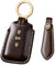 TECART Compatible avec les porte-clés Volkswagen en cuir de vachette véritable, marron ambré, marron ambré, Marron ambré, Amber brown