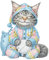 5D DIY Diamond Painting Tischdeko Tiere Set, Diamant Malerei Schütteln Kopf Hund Katzen Kit, Diamant Painting Tisch Deko Wackelkopf Hund Wackelfiguren (H)