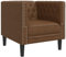 vidaXL Chesterfield Sessel, Loungesessel mit Knopfheftung, Polstersessel Relaxsessel für Wohnzimmer, Clubsessel Cocktailsessel Sofa, Braun Kunstleder in Wildleder-Optik