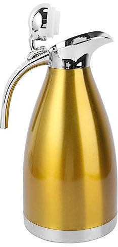 SHOWERORO 1 Pezzo 304 bottiglia d'acqua sottovuoto termico brocche litro brocca termica isolato double decker bollitore elettrico kettle bottiglia d'acqua isolata bottiglia termica Golden