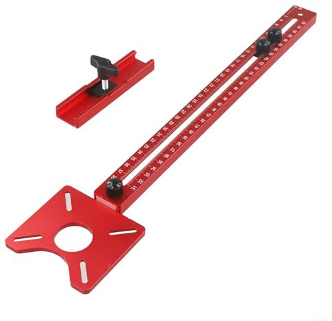 Besttoolifes 4 in 1 Router Fräsen Nut Halterung, Aluminiumlegierung Einstellbare Schrankschablone Werkzeug Für Holzbearbeitung Router Trimmen Maschine Kreis Schneiden Führungsbrett