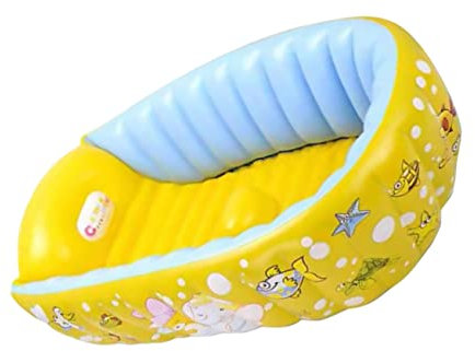 TOYANDONA Gonflable pour bébé bébé Gonflable Nourrisson Pool Bain Bebe Plateau de Bain de Dessin animé Gonflable Nouveau-né Gonflable PVC Yellow
