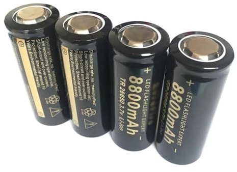 ZWDCVFGK 3.7V 8800 Mah Li-Ion Rechargeable Battery, for LED Flashlight Speaker Bluetooth Headset, 4 Pcs