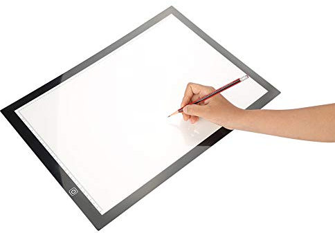 Leuchttisch A3, 47 x 34,5 cm, Leuchttisch, A3 Leuchtblock für Diamant-Stickerei, Leuchttablett mit Touch-Dimmer, 3 Helligkeitsstufen