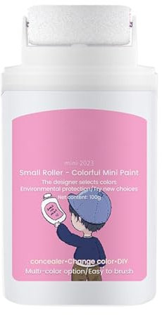 Cutiolly Peinture Blanche Mur,Peinture de Retouche Mur,Peinture Blanche à Séchage Rapide avec Rouleau, Plafond Portable,Brosse Roulante de Réparation Murale,Retouche Peinture Blanc