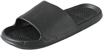 R-ISLAND Chanclas Hombre, Adulto, Hecho con EVA, Muy ligero y comodo,Perfectamente para piscina,playa,ducha..etc(Negro 44/45)