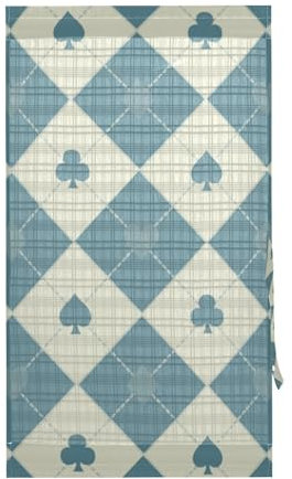 Tende decorative blu beige Poker per porta scorrevole in vetro per porta in vetro lavabile tenda per finestra del bagno cortinas para cocina1 pannello 63,5 x 101,6 cm