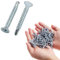 100 Pcs Self Tapping Screws, Zinc Plated Steel Self Drilling Screws for Metal Plate Fixation and Steel Structure Construction(M4.2 x 25mm)