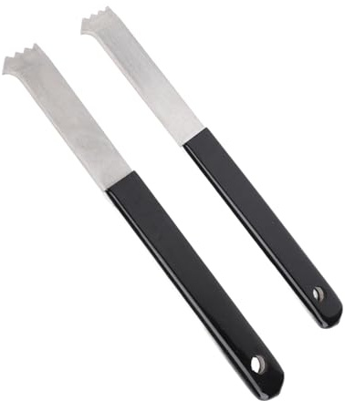 2Pcs Galvanized Steel Paver Puller, Handle Debris and Dirt, Paver Removal Tool, Joint Scraper Micro Teeth and Gripping Grooves for Pull Paving Stones