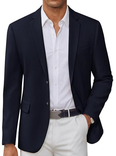 Coofandy Blazer da Uomo Casual, Slim Fit, Due Bottoni, Leggero, Sportivo, Giacca da Lavoro