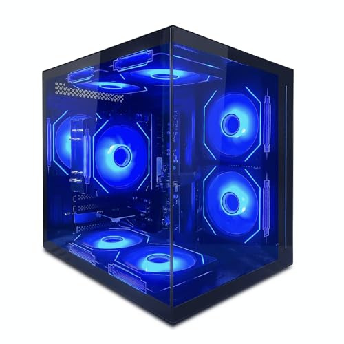 suevery Gaming Desktop Computer | 16G Speicher | 512G SSD | AMD Ryzen5 5600GT | 6Core CPU Integration Radeon Vega Grafik | Wi-Fi Prebuilt Gamer-PC Schwarz