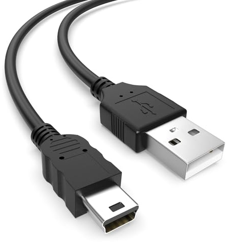 Sinoacc Cable Mini USB Compatible avec Manette PS3 pour PS3 Dualshock 3, Sixaxis, Move Motion Controller USB A 2.0 vers Mini B Cordon de Transfert de Données de Charge Rapide - 100cm