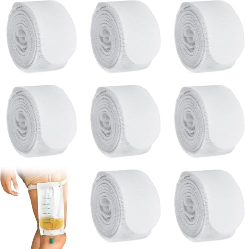 Dexpally 8 Pezzi Sacca Catetere Cinghia Supporto per Gamba del Catetere Cinghia Sacca Catetere per Gamba Cinturini per Sacca da Gamba per Catetere
