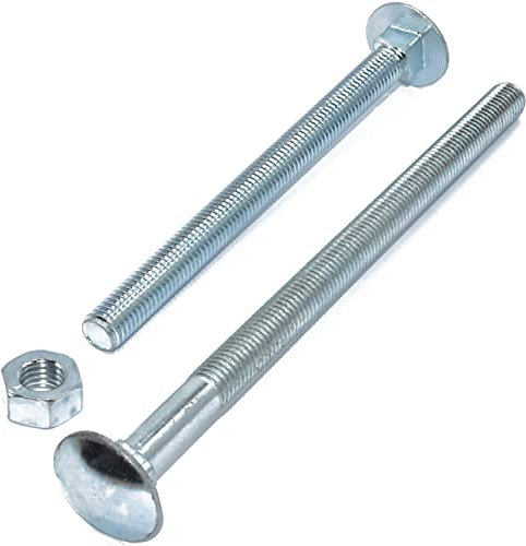 Pack of 25 x M6 x 120mm ZINC Cup Square Carriage Bolt Coach Screws with HEX Full Nuts