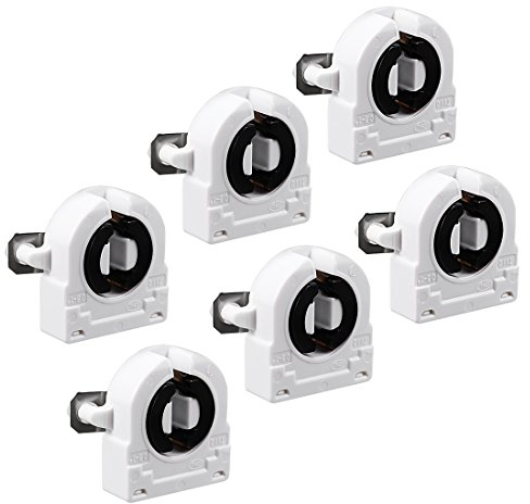 sourcing map 6 Stück T8 fluoreszierende Lampenfassungen G13 Sockel nicht geschädigt Grabstein-Lampenfassung AC 500 V 2 A für LED-Leuchtstoffröhre
