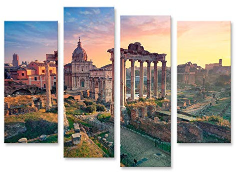 Bild Bilder auf Leinwand Roman Forum Bild vom Roman Forum in Rom Italien bei Sonnenaufgang Wandbild Poster Leinwandbild RSP