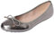 ANUFER Women's Lovely Bowknot Soft Slip-on Ballet Flats Pumps Dolly Shoes Round Toe Grey SN02752 UK5=EU38=CN38