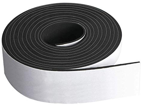 Dualplex Rouleau de ruban d'étanchéité en néoprène haute densité avec adhésif à l'arrière, bandes de mousse isolantes