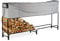 Relaxdays Kaminholzregal extra breit, Abdeckplane für Holzvorrat, Kaminholzständer Metall, HBT 122 x 245 x 40cm, schwarz
