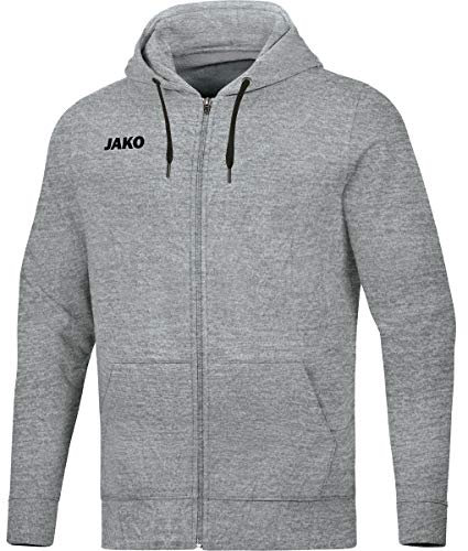 JAKO Herren Kapuzenjacke Base, Hellgrau-Meliert, L