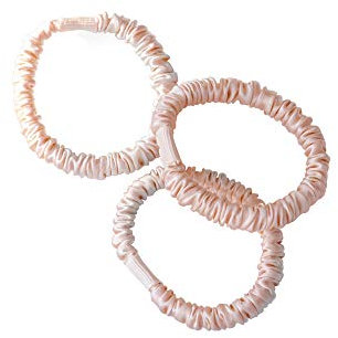 Sleep&Glow Dünne Seiden-Haargummis - Gesundes und Glänzendes Haar - 19 mm Grade 6A Maulbeerseide der Güteklasse 6A