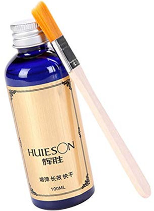100ml Table Tennis Glue, Rubbers Table Tennis Racket Liquid Glue with Special Brush, No Hazards and Excellent Elasticity While The Ball Speed Enhanced After Gluing