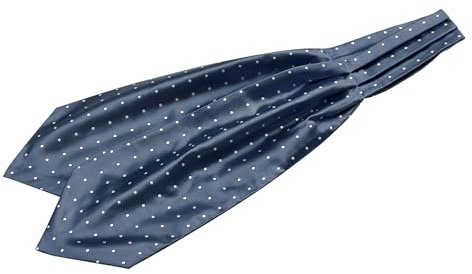 Allegra K Herren Polka Dots Cravat Tie Ascot Self Tie Cravat Scarf Navy Blau One Size
