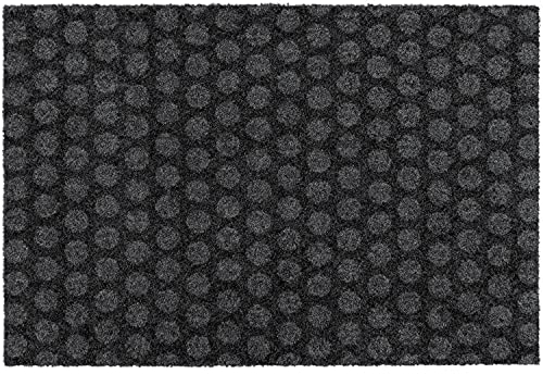 MOCAVI Mat 330 Fußmatte waschbar randlos 50x70 cm anthrazit-grau (RAL 7016) Schmutzfangmatte Punkte Fußabtreter Sauberlaufmatte, Türvorleger grau